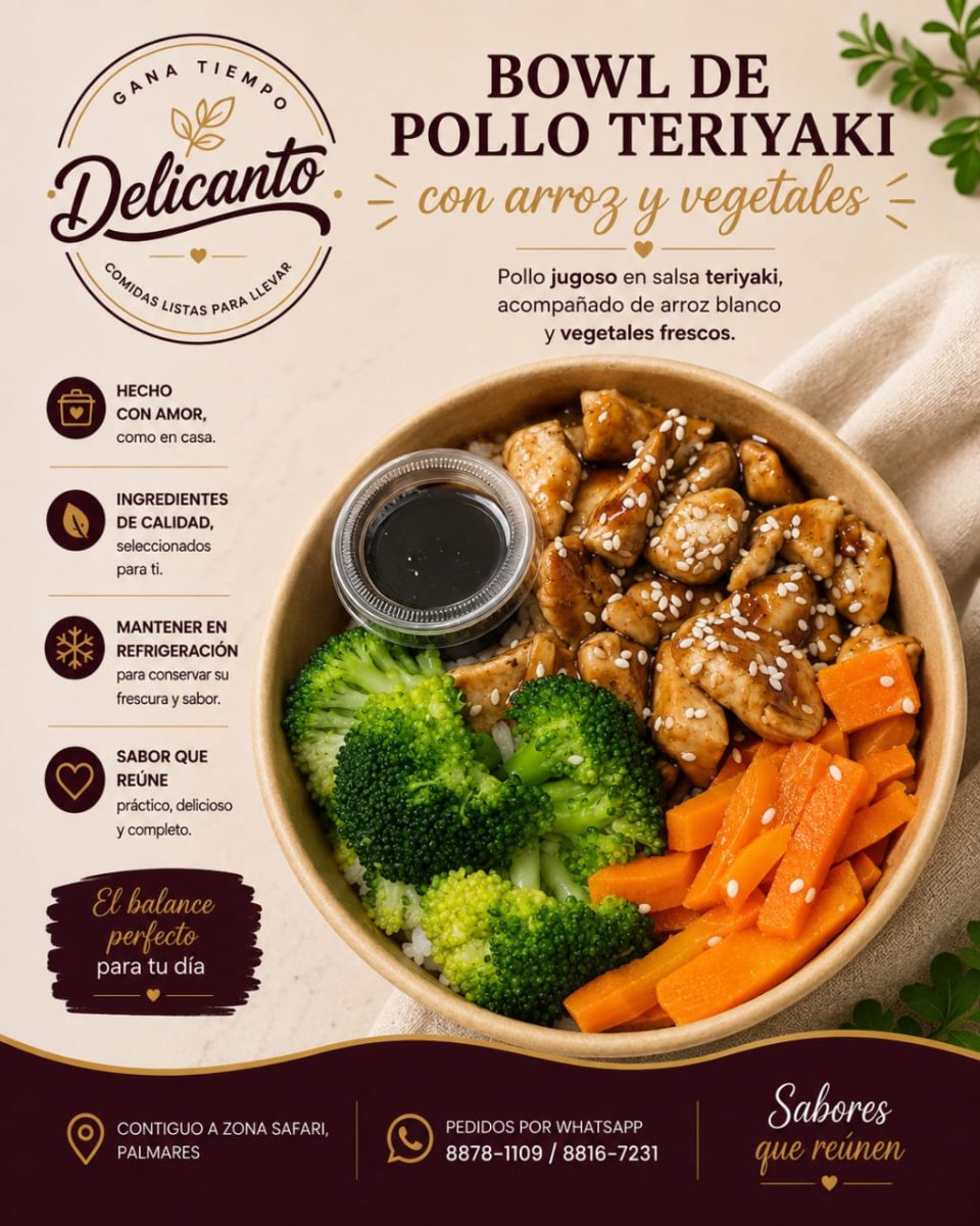 Bowl de Pollo Teriyaki