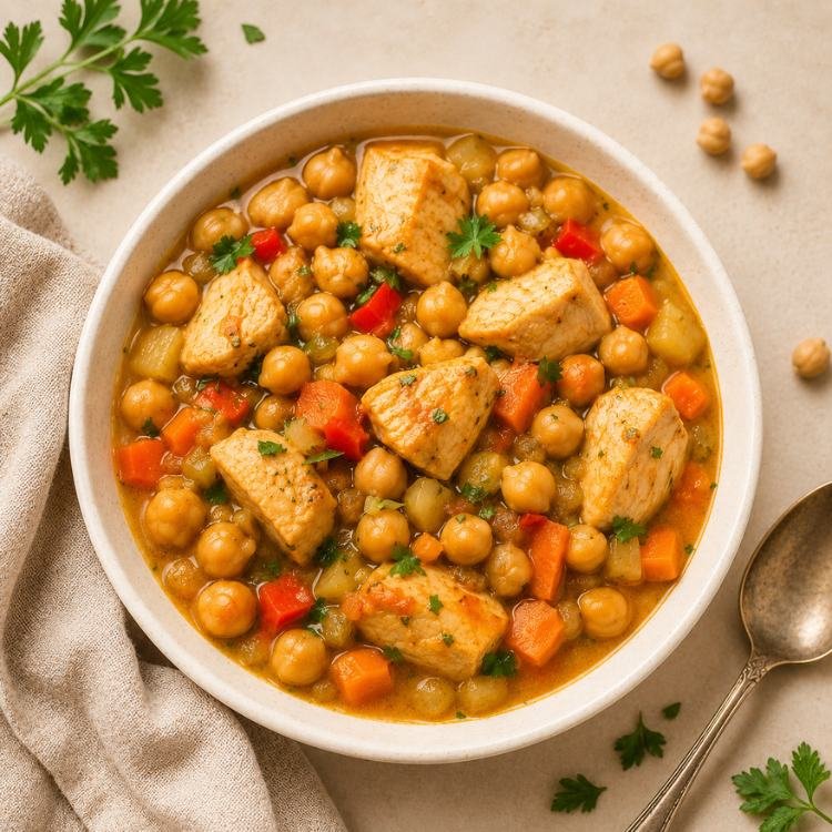 Garbanzos con pollo
